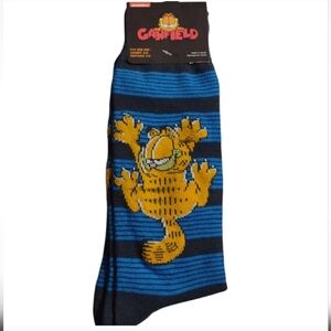 Garfield Striped Crew Socks Unisex Nostalgia Bundle And Save